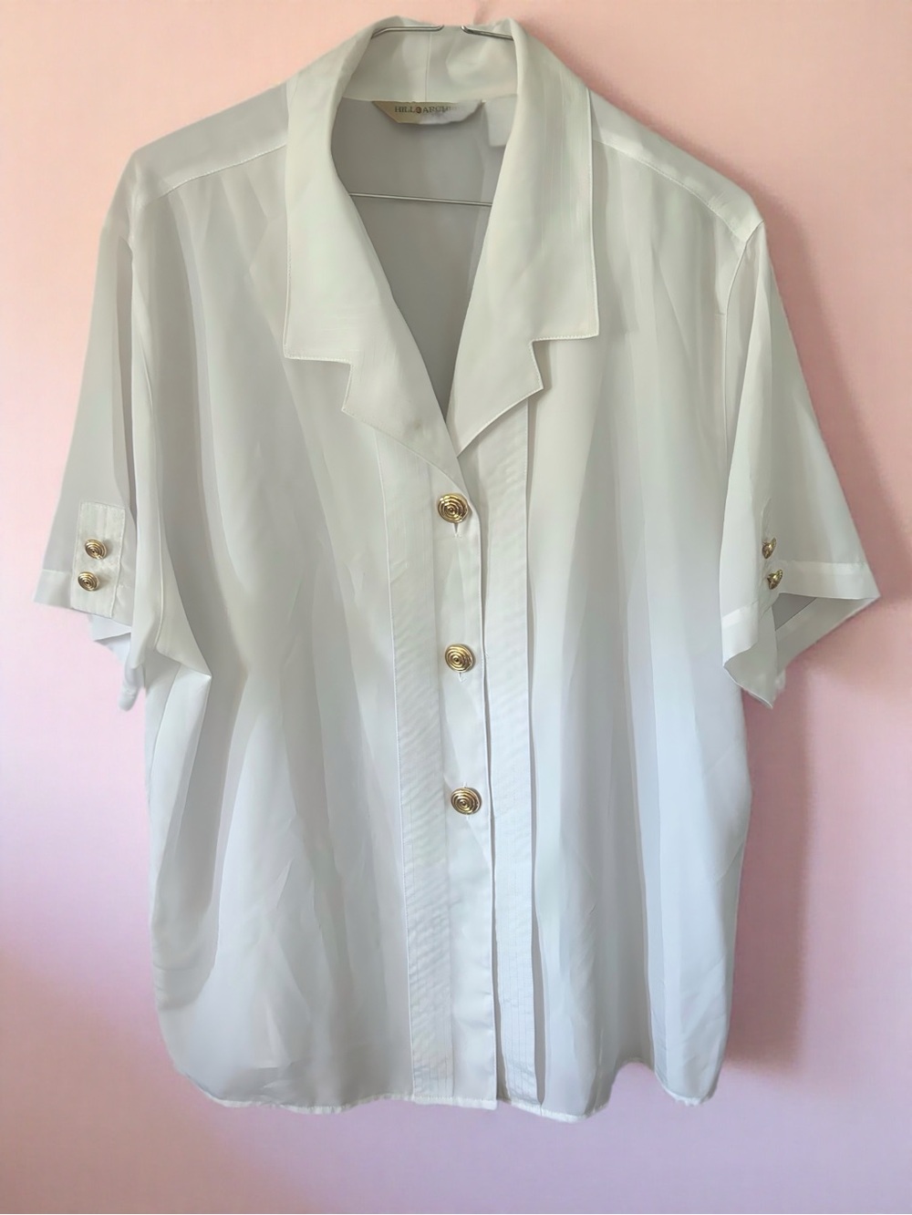 Vintage Hill & Archer White Button Down Blouse. Size 18